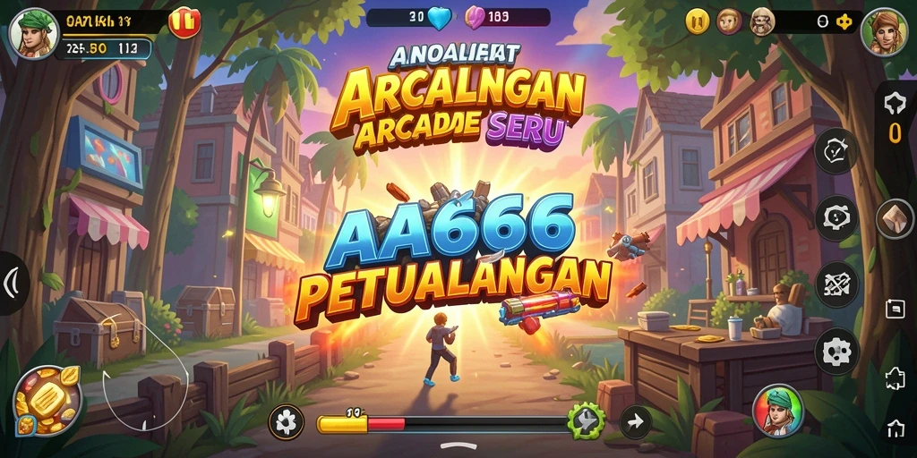 Tampilan gameplay seru dengan aksi cepat di AA666.