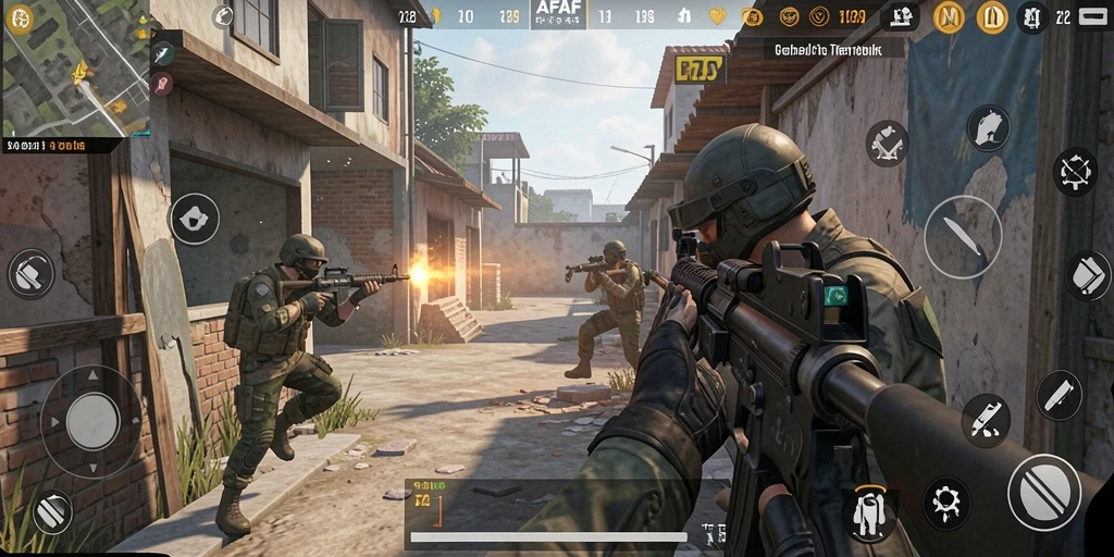 Tampilkan aksi mendebarkan di AFAF dengan gameplay FPS yang intens.
