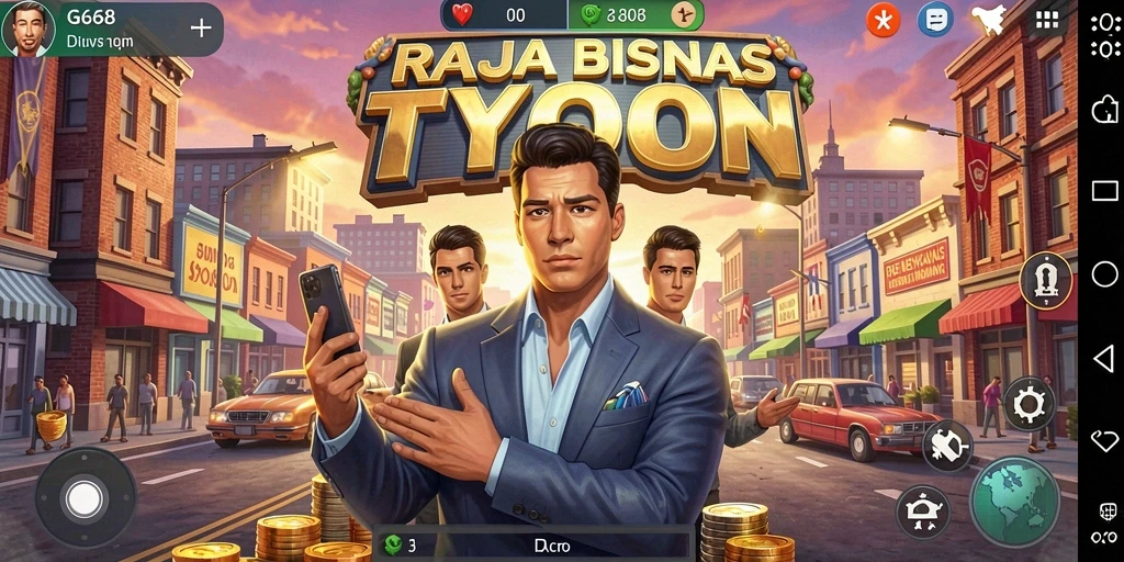 Tampilan gameplay seru di G668 dengan fitur Tycoon yang menarik.