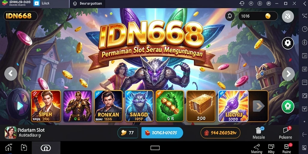 Tampilan gameplay IDN668 yang menarik dan penuh warna.