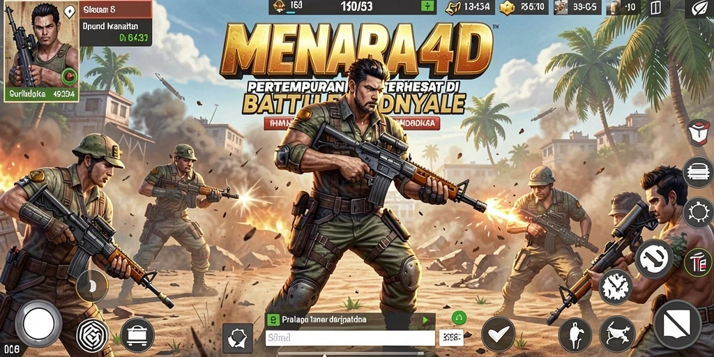 Tampilan menarik dalam aksi pertempuran Battle Royale MENARA4D.