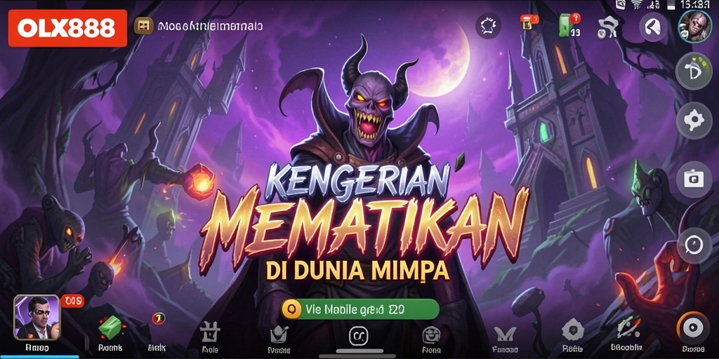 Screenshot OLX888 menampilkan suasana mencekam yang mendebarkan.
