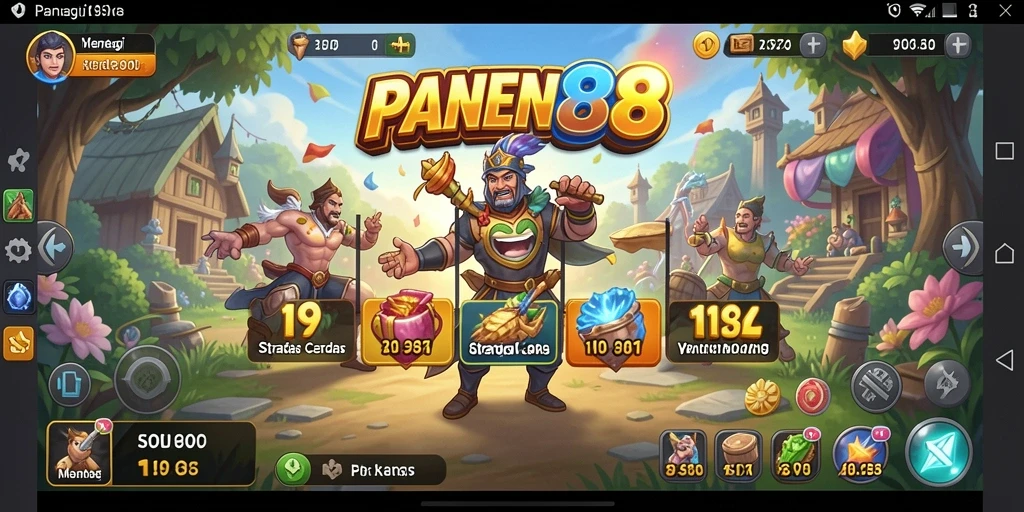 Screenshot gameplay <strong>PANEN88</strong> menunjukkan pertempuran strategis yang mendebarkan.
