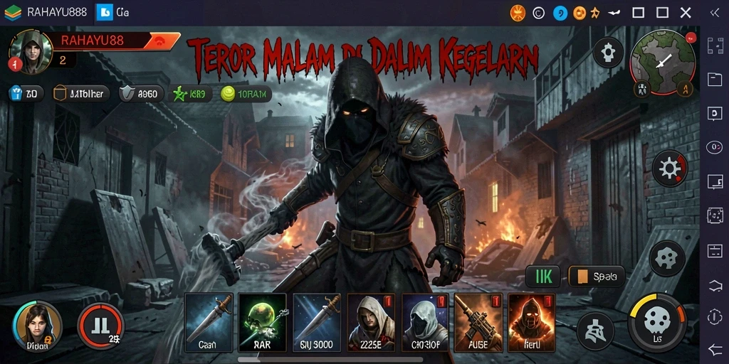 Screenshot gameplay RAHAYU88 yang menampilkan suasana mencekam.